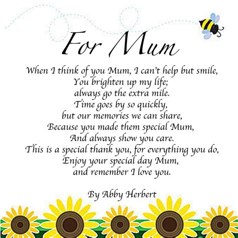 Poems About Mothers Birthday Birthday Hjw