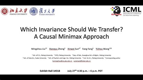 Icml 2023 Which Invariance Should We Transfer A Causal Minimax
