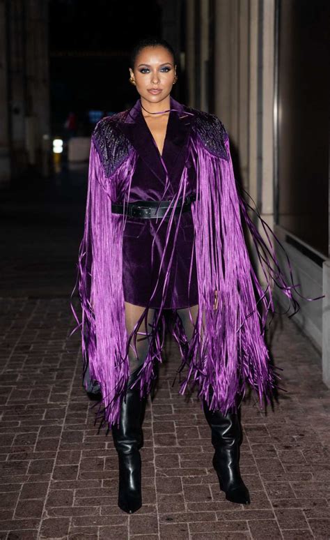 Kat Graham In A Purple Outfit Was Seen Out In Paris 10022021