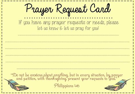 Free Prayer Request Form Newspaper