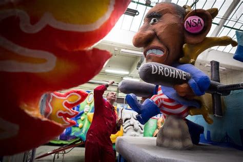 Germans Eager To See Whose Parade A Carnival Float Will Rain On The