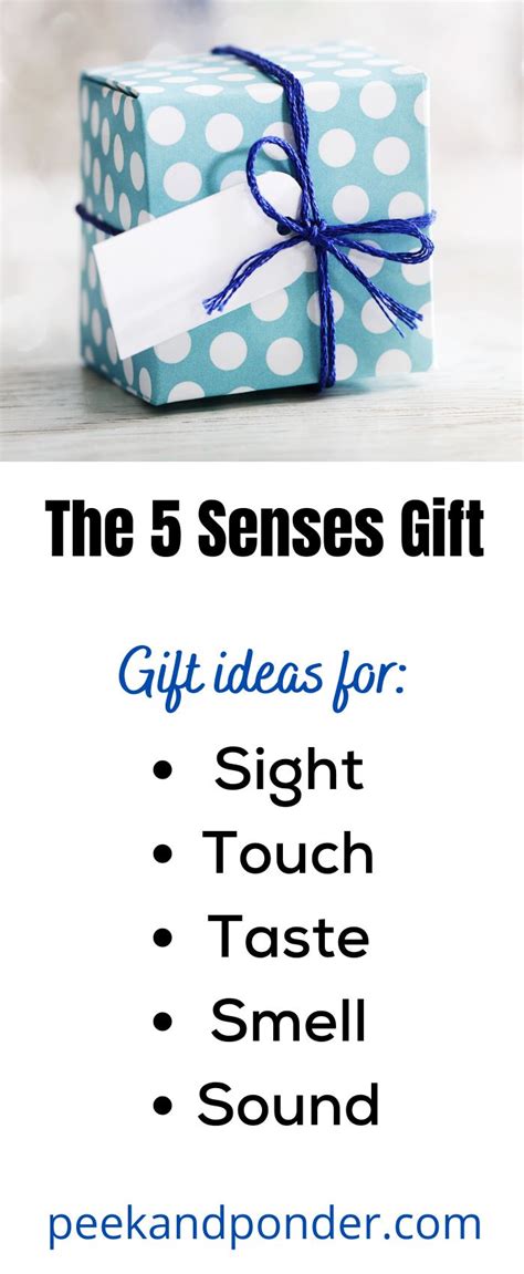 All About The 5 Senses Gift Gift Idea List Peek Ponder 5 Sense