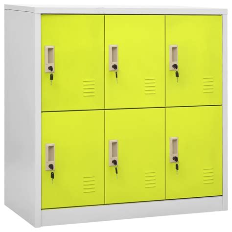 Заключващи шкафове 5 бр светлосивозелено 90x45x925 см стомана