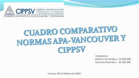 Pdf Cuadro Comparativo Normas Apa Y Vancouver Pdfslide Net