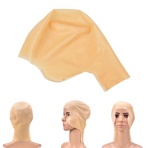 Fashion Frontier Affordable Shipping Fake Latex Flesh Skin Unisex Bald Head Wig Cap Rubber