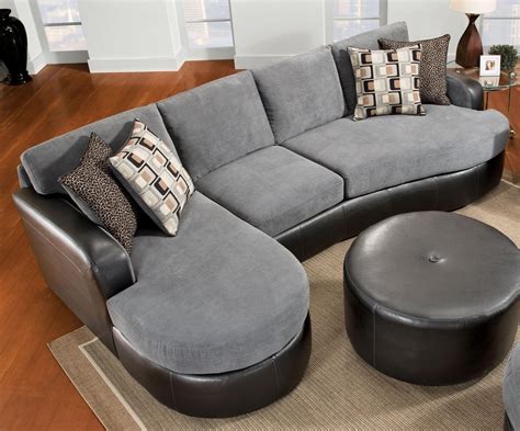 15 The Best Black Leather Sectionals With Ottoman