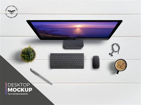 Desktop Topview Mockups By Victorthemes On Dribbble