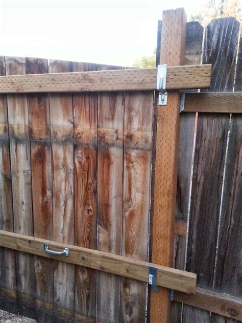 Shain rievley to strengthen the gate and add a touch of charm, remove two pickets from the scrap end of the fence panel. removable fence panel - Google Search | fencing ...