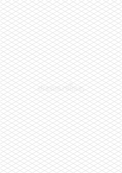 Isometric Grid Paper A3 Portrait Vector Stock Vector Illustration Of