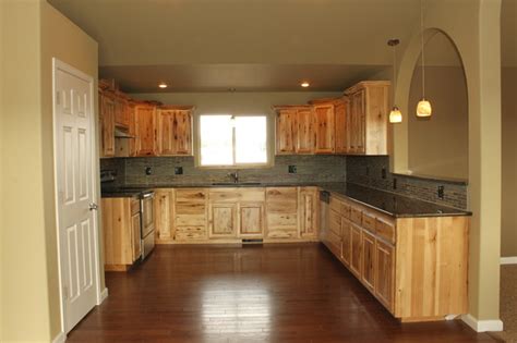 You can match them with dark flooring, a dark accent wall or a dark countertop. Kitchen, West Ridge View Estates - Traditional - Kitchen ...