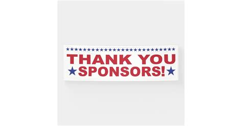 Thank You Sponsors Event Banner Zazzle