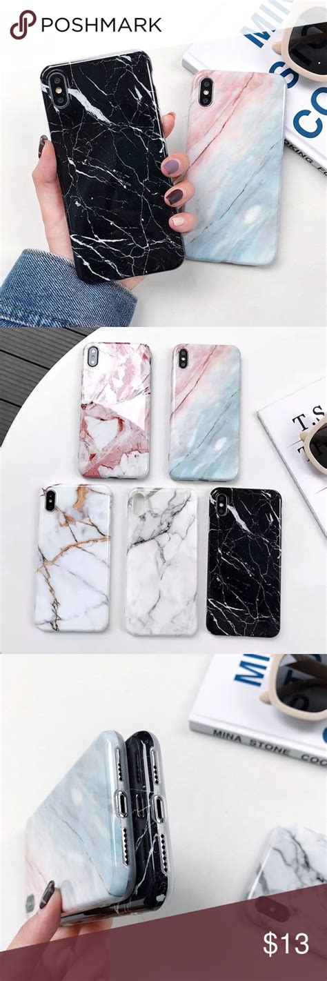 Glossy Marble Stone Shine Iphone X Xr Xs Max Case Phone Case