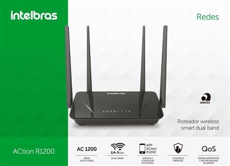 Roteador Access point Repetidor Intelbras ACtion RF preto V V ELETROLâNDIA