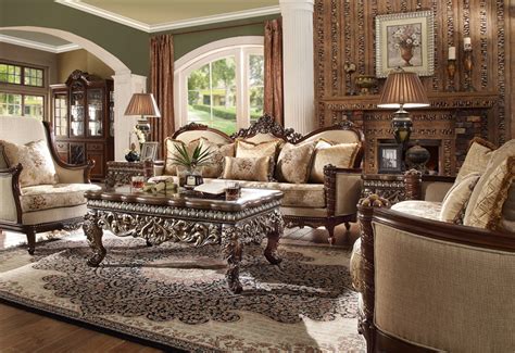 Traditional Wood Decorative Trim Upholstered 2 Piece Living Room Set By