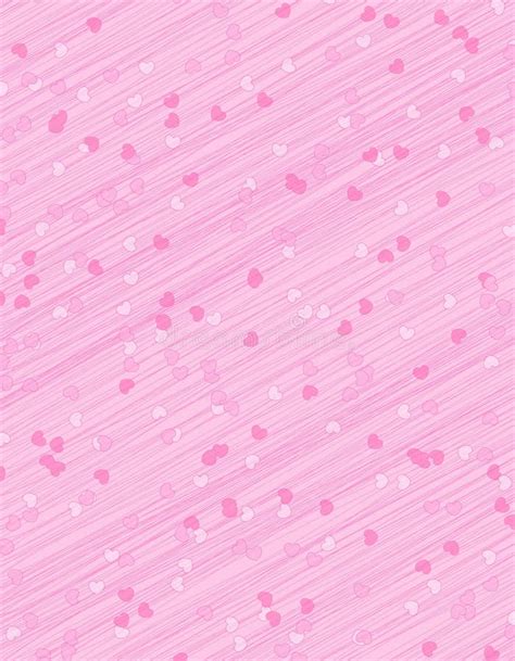 Scattered Pink Hearts Background Pattern Stock Vector Illustration Of