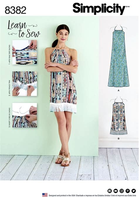 Sewing Pattern Womens Easy Halter Dress Pattern Learn To Etsy