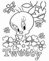 Tweety Coloring Flowers Bird Books Topcoloringpages Sheet Children Garden Printable Sheets sketch template