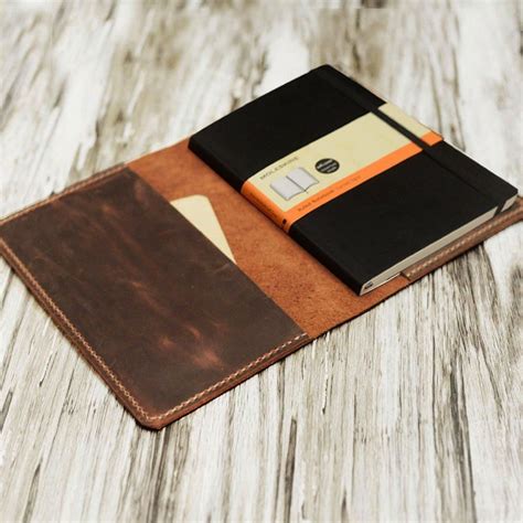 Handmade Moleskine Notebook Cover Large Size Brown 305m