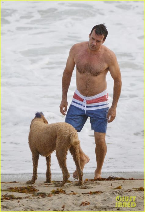 David James Elliott Shirtless Beach Day In Malibu Photo Celebrity Babies Shirtless