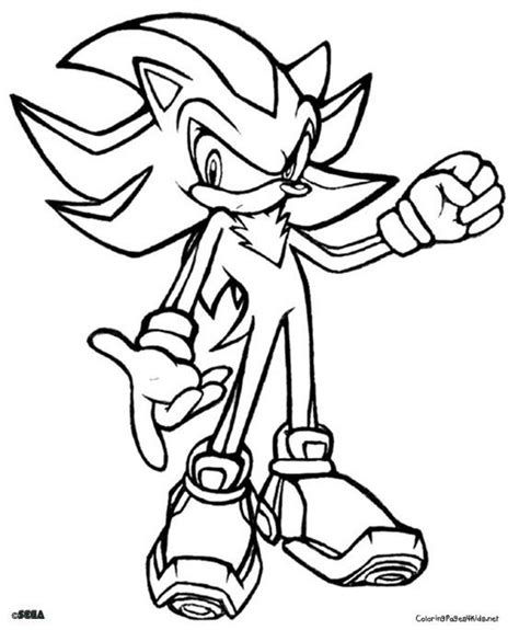 Shadow Sonic Coloring Pages Coloring Home
