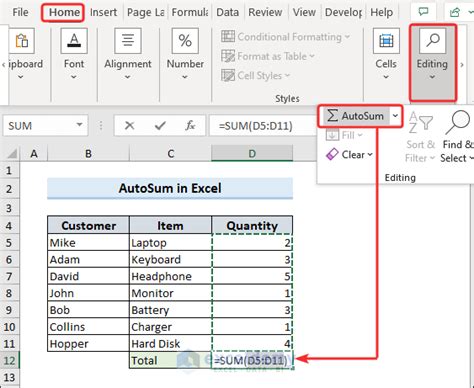 Autosum In Excel Complete Guideline Exceldemy