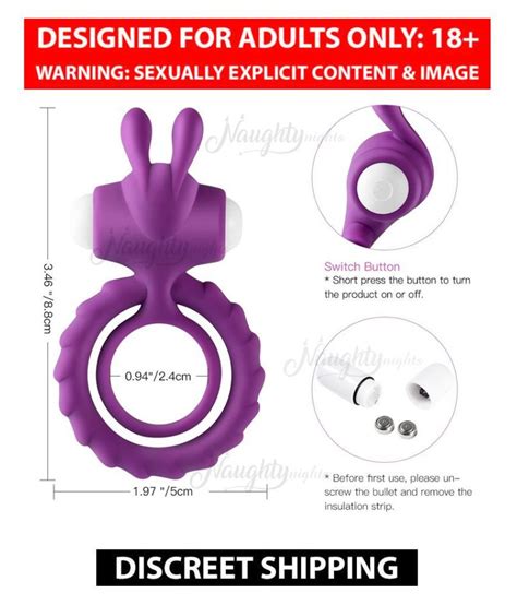 Rabbit Double Vibrating Cock Ring For Delay And Pleasure Sex Toys For