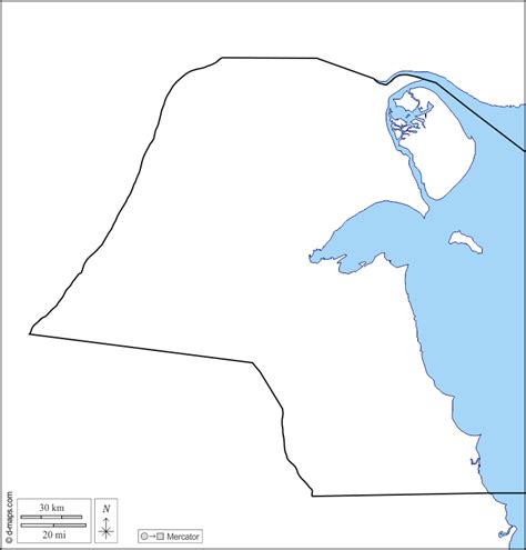 April 22 at 2:52 am ·. Kuwait free map, free blank map, free outline map, free ...