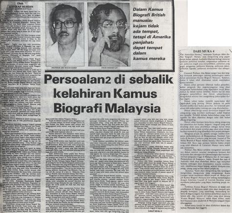 Persoalan Persoalan Di Sebalik Kelahiran Kamus Biografi Malaysia