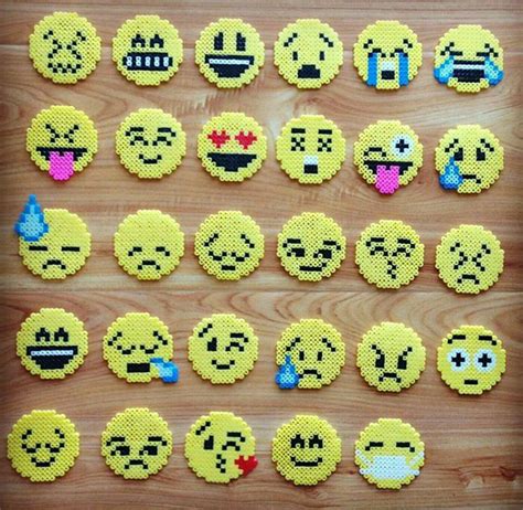 Cool Emoji Perler Bead Pattern Bead Sprite Pixel Art