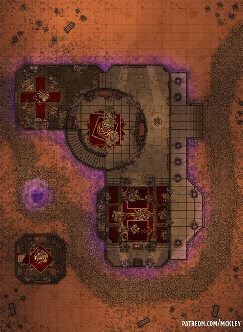 Descent Into Avernus Elturel Chapel 30x41 Battlemaps