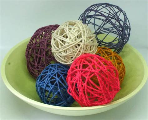 How To Make Yarn Ball Ornaments Christines Crafts Easy To Make