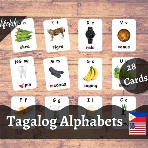 Tagalog Alphabet Flash Cards