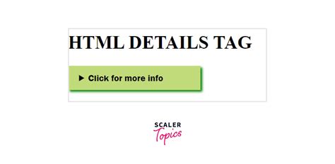 Tag In Html Scaler Topics