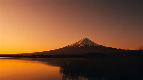 Download Wallpaper 3840x2160 Lake Kawaguchi Mount Fuji Mountain