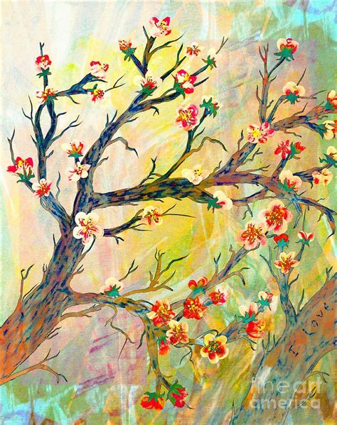 Cherry Blossoms 1 Painting By Barbara A Griffin Fine Art America