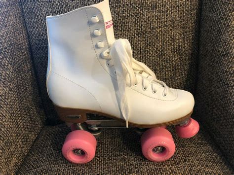 Chicago Womens Classic Roller Skates White Pink