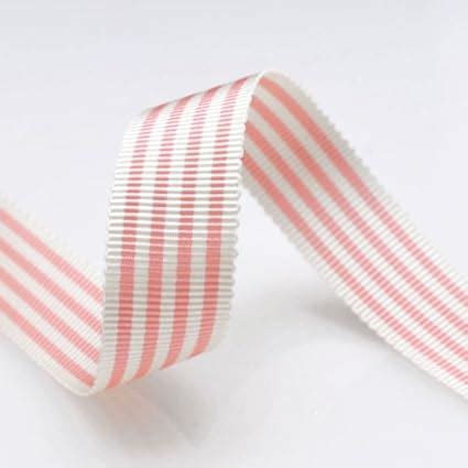 Amazon Com Grosgrain Stripe Ribbon 5 8 Light Pink And White 10 Yards