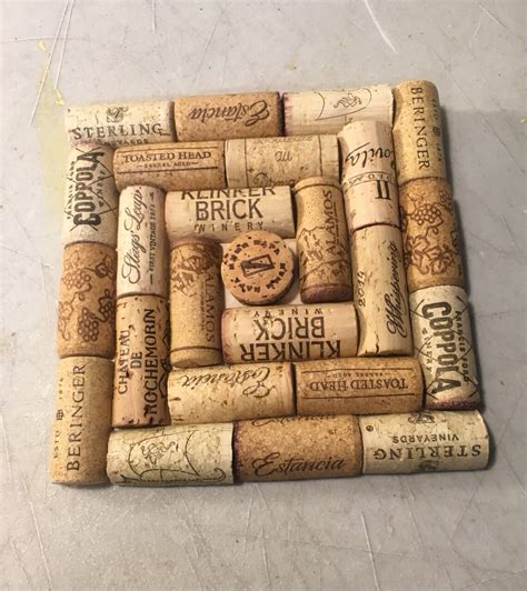 Wine Cork Trivet Hot Plate Handmade From Real Wine Corks Etsy