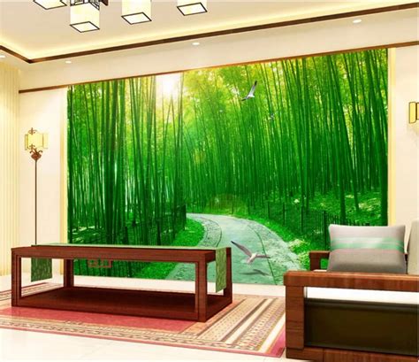 Buy 3d Wallpaper Custom Mural Forest Road Bamboo