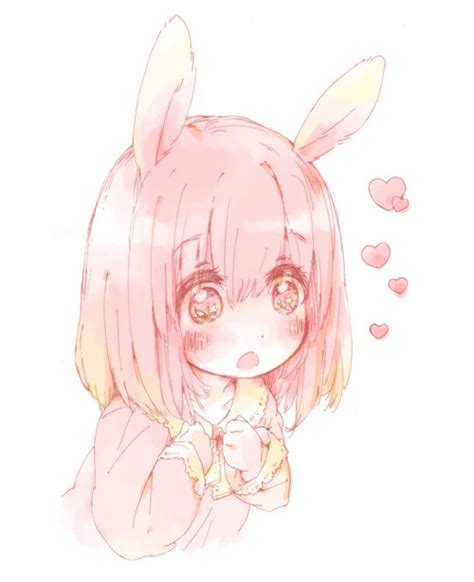 Cute Anime Kawaii Manga Pink So Cute Bunny Rabbit Girl Manga Girl Bunny