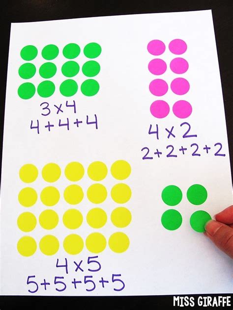 Free Array Activities Ideas This Example Is With Dot Stickers To Build