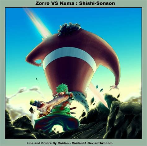 Zorro Vs Kuma Shishi Sonson By Raidan91 On Deviantart Anime One