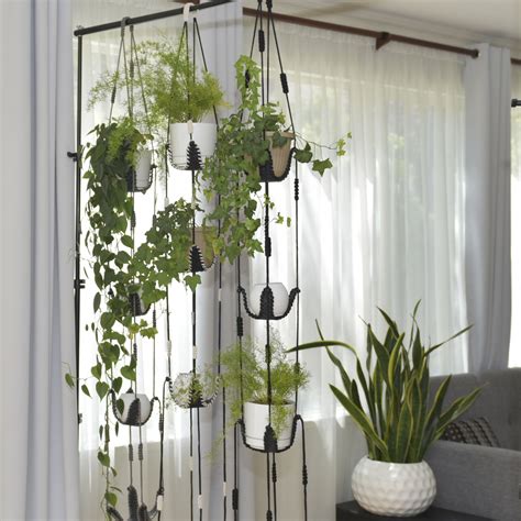 Adjustable Plant Hanger Multiple Plants Display Room Etsy Hanging