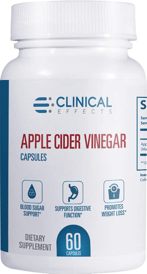Buy Clinical Effects Apple Cider Vinegar S 1300mg Pure Apple Cider