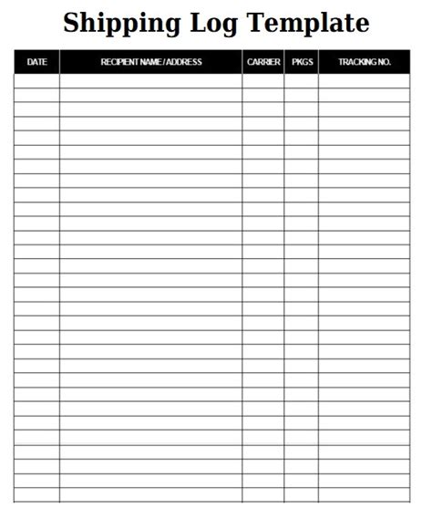 84 checklist templates are collected for any of your needs. Shipping Log Templates | 6+ Free Printable Word, Excel ...