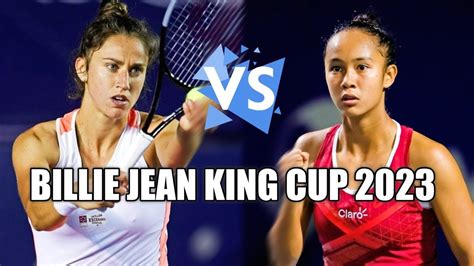 leylah fernandez vs sara sorribes tormo billie jean king cup 2023 highlights youtube