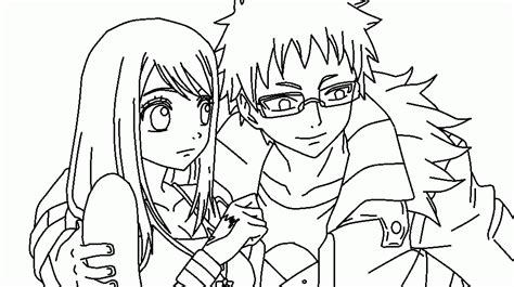Anime Couple Coloring Pages Coloring Home