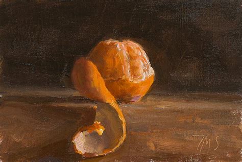 Daily Paintings Peeled Clementine Postcard From Provence