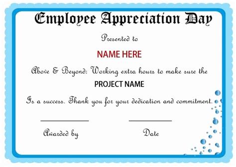 50 Employee Of The Day Certificate