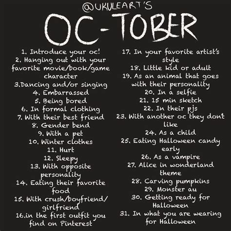 This Is My Prompt For October This Year I Decided Instead Of Inktober